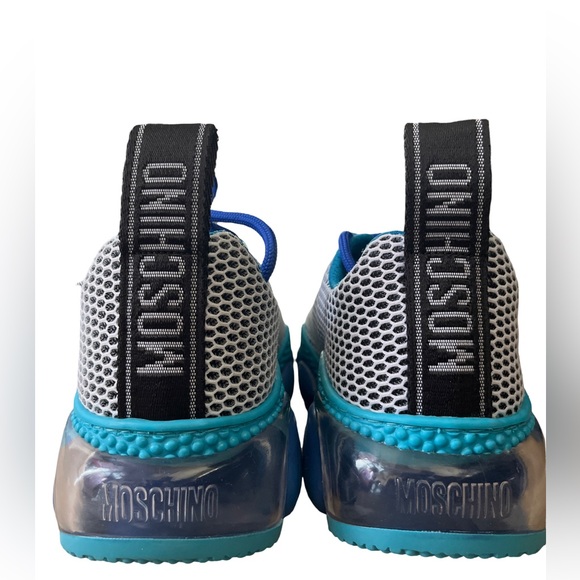 MOSCHINO “bubble teddy” sneakers Blue - size 9.5 - Picture 6 of 8